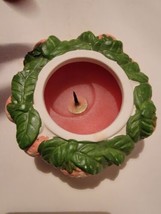 Strawberry Design  Ceramic Candle Holder Vintage - £17.57 GBP