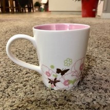 2006 Starbucks Mug Used 11 oz Floral Butterfly - £12.63 GBP