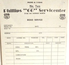 Vintage Phillips 66 Service Center Order Blank  Automobile Box2 - £6.24 GBP