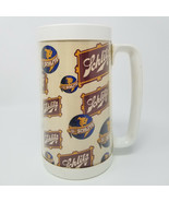 Schlitz Beer Mug Thermo-Serv Vintage 16 Ounce Gold Red Blue Globe Earth - £11.91 GBP