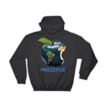 Ecolife Earth Apple Map : Gift Hoodie Protect Our Planet Climate Friendly Organi - £28.30 GBP