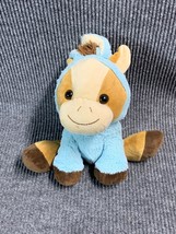 Kellytoy Baby Donkey Plush Blue Sitting 13” Horse Stuffed Animal Hooded ... - £8.98 GBP