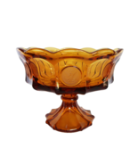Vtg Fostoria Amber Coin Spot Glass Footed Compote - $39.99