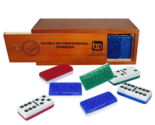 BC (Bene Casa) Double Six Professional Dominoes Set, 28 Blue Hand Crafte... - £31.87 GBP