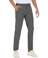 PULI Men&#39;s Gray Golf Hiking Slim Fit Zipper Pockets Stretch Waterproof P... - $38.36