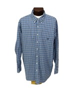 Ralph Lauren Blue Gingham Pony Cotton Stretch Preppy Button Down Shirt M... - $19.00