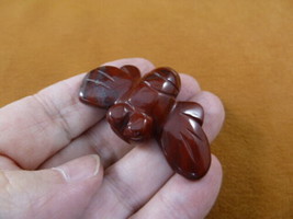 Y-BEE-571) Red Jasper Bee BUMBLE figurine gemstone stone carving love HO... - £11.02 GBP