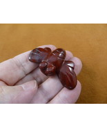 Y-BEE-571) Red Jasper Bee BUMBLE figurine gemstone stone carving love HO... - $266.18 MXN
