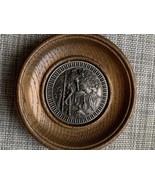 Rare Vintage France Collectible Wall Hanging Pewter Plate Grape Collection - $859.87 MXN