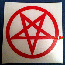 PENTAGRAM VINYL DECAL STICKER anton lavey satan black metal witchcraft o... - £3.92 GBP+