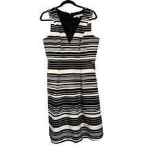 Hutch Womens Size 8 Black &amp; White Striped Sleeveless V Neck Dress Lines ... - £61.26 GBP