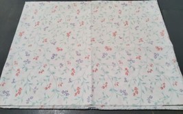 Vintage Stevens No Iron Percale Standard White with Flowers Pillowcases Set 2 - £13.06 GBP