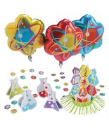Science Party Table 25 Piece Decoration Kit and Mylar Balloons Set - £16.21 GBP