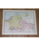 1896 MAP OF EUROPE GERMANY BOHEMIA REFORMATION 30 THIRTY YEARS WAR 100 F... - $24.30