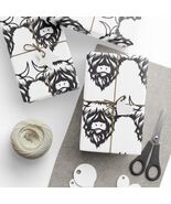Stylish Scottish Highland Cows Decorative Eco-Friendly Gift Wrapping Paper - $20.00+