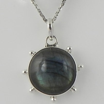 925 Argento Sterling Labradorite Gemme Mano Ciondolo Collana Donna PSV-1892 - £26.91 GBP+