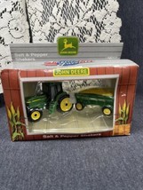 Vintage 1998 America’s Favorite John Deere Tractor &amp; Wagon Salt &amp; Pepper... - £9.29 GBP