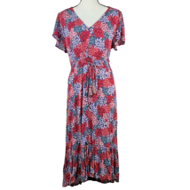 Knox Rose High Low Midi Dress Womens Size L Ditsy Floral Boho Cottagecore Prarie - £21.12 GBP