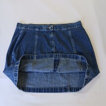 Venezia Jeans Women’s Blue Denim Mini Skirt Measured Waist 36" image 14