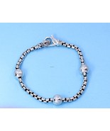  John Hardy JAI Sukhothai Hammered Bead Box Chain Bracelet 3.7mm - 6&quot; XS... - €146,09 EUR