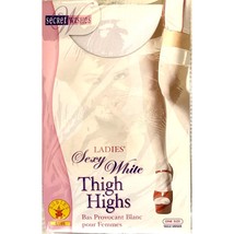 Sexy White Thigh Highs One Size Stockings Hosiery Cosplay Costume Tights - £8.75 GBP