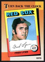 Boston Red Sox Fred Lynn Turn Back The Clock 1990 Topps Baseball Card #663 nr mt - $0.50