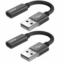Usb C Female To Usb Male Adapter (2-Pack),Type C To Usb A Charger Cable ... - £11.77 GBP