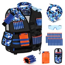 Kids Tactical Vest Kit For Nerf Guns N-Strike Elite Series For Boys Girls, With  - £29.29 GBP