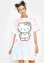 Ng Order Hello Kitty Tie Dye Tee Dress Large New W Tag - £46.39 GBP