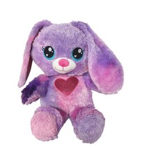 Build A Bear Heartables Purple Bunny Plush with Glitter Heart &amp; Blue Eye... - $19.81