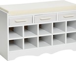 Scandinavian White Household Essentials Entryway Storage Bench With 10 Shoe - $103.99