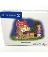 Department Dept 56 Snow Village No Girls Allowed Figurine 55217 &amp; Box 2003 - £19.87 GBP