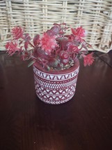 Small Cement Succulent Pot (Red/White) Brand New-SHIPS N 24 HOURS - £19.99 GBP