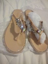 Shoedazzle Tan Thong Sandals Size US 9 - $18.69