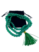 Jade Crystal Gemstone Mala Beads Green 108+1 Worry Prayer Genuine Natura... - $20.99