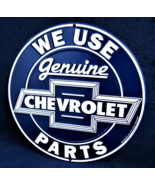 Genuine CHEVROLET Parts *US MADE* Embossed Round Sign Garage Shop Man Ca... - £14.11 GBP