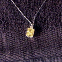 925 Sterling Silver Necklace with 3ct Citrine  Gem and Cubic Zirconia 18 to 19&quot; - £31.03 GBP