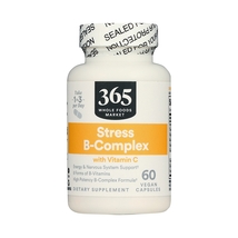365 Whole Foods Supplements, Stress B-Complex w/ Vitamin C 60 Vegan Capsules - £19.31 GBP