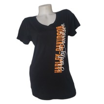 HD HARLEY DAVIDSON New Orleans LA Black V Neck T Shirt Womens Size Medium - $24.75