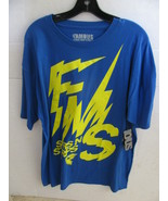 MENS GUYS FAMOUS STARS &amp; STRAPS LIGHTNING BOLTS TEE T SHIRT BLUE NEW $29 - $24.66 CAD