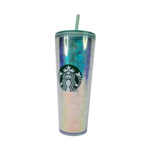 Limited Starbucks 2019 Iridescent Mermaid Scale Mirror Gold Tumbler Vent... - $17.95