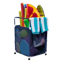 Rolling Pool Noodle Storage Organizer Bin, Standard Noodle Holder, (25.4... - £65.82 GBP