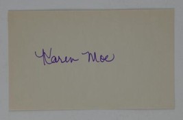 Karen Moe Signed 3x5 Index Card Autographed Olympic Swimmer HOF - £11.67 GBP