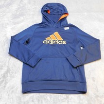 Adidas Hoodie Youth Medium 10/12 Blue Lightweight Casual Sweatshirt Acti... - $22.65