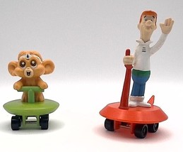 1990 Jetsons Wendy&#39;s - George Jetson on Space Glider &amp; Grunchee on Green Scooter - £8.88 GBP