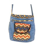 Canyon Sky Patchwork Boho Bag – 12” x 12” Shoulder Purse - $346.64 MXN