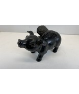 Pig with Wings Desktop, Black Color Plastic  8” Wide - $13.82 CAD
