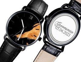 Wood And Resin Mens Watch - EcoFriendly Gifts For Men -  Engraved Wood W... - $79.95