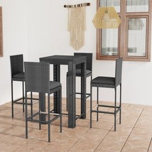  Patio Bar Set Footrest Outdoor Bar Set Square Contemporary - $10,989.83 MXN