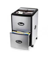 Storex Ind. 2-Drawer Brushed Metal Filing Cabinet - €156,72 EUR